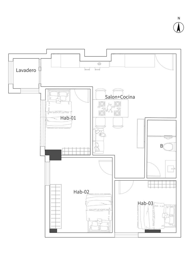 Piso de 77 m² en Madrid