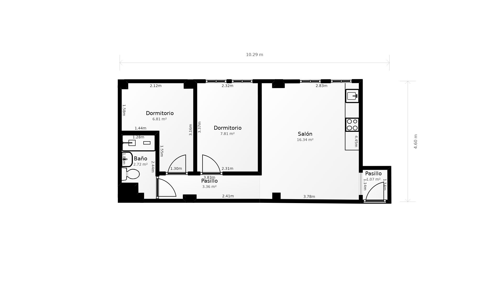 Wohnung 54 m² in Valencia