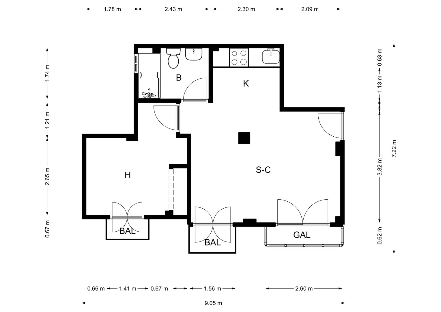 Appartement 69 m² à Carthagène