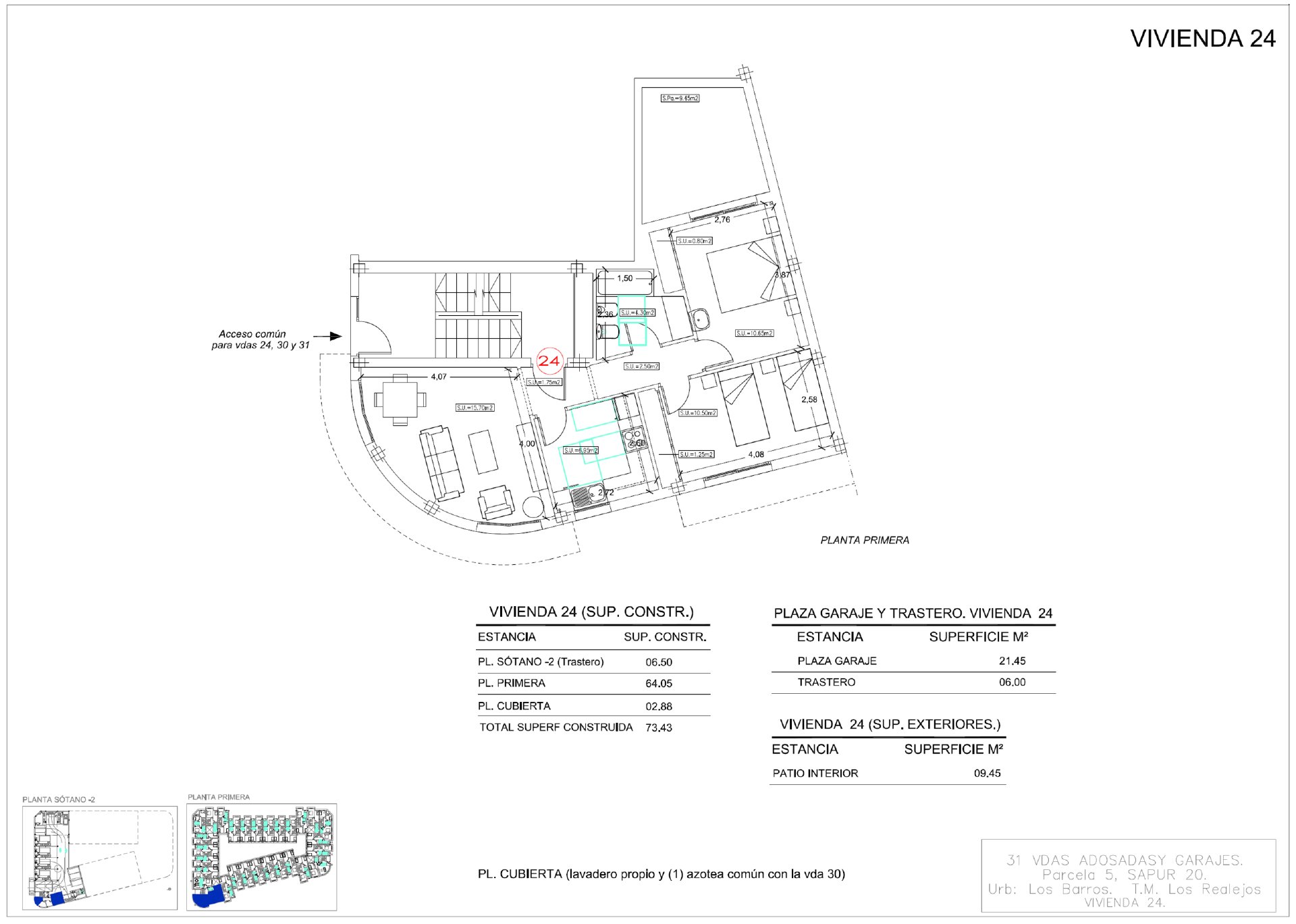 Квартира 73 м² в Los Realejos